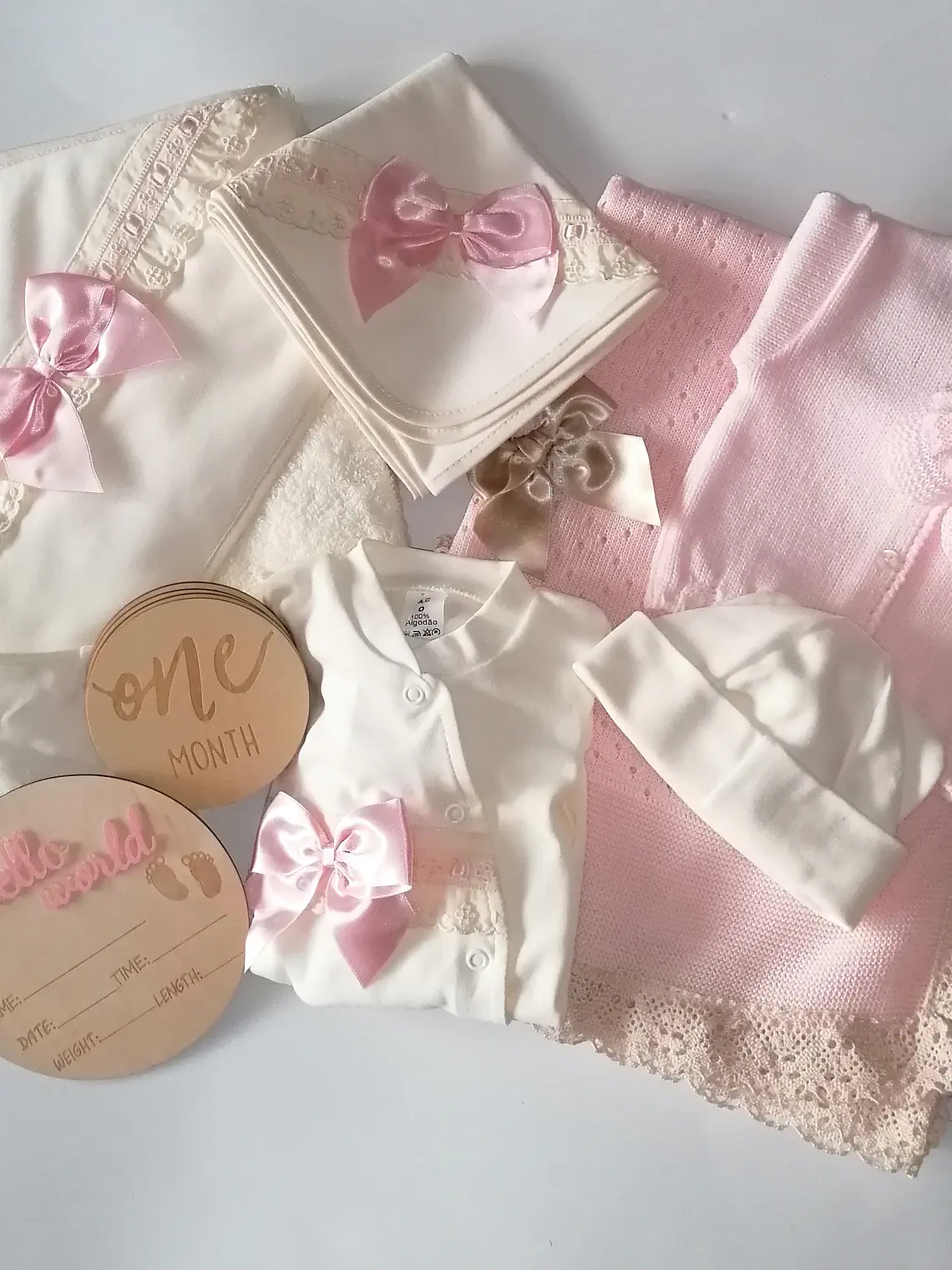 🌸 Conjunto Maternidade XL | Enxoval completo para bebé | Algodão  1
