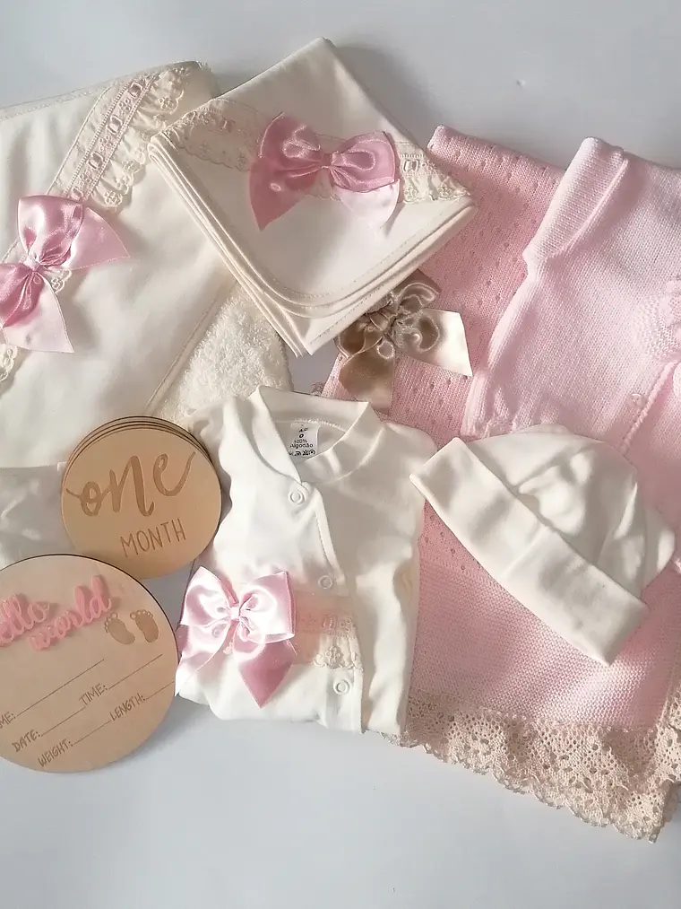 🌸 Conjunto Maternidade XL | Enxoval completo para bebé | Algodão  1