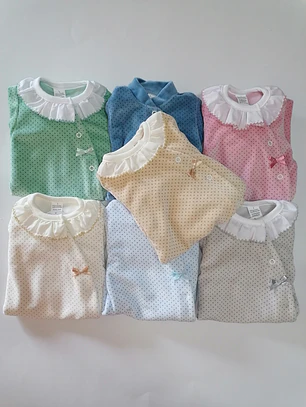 Babygrow em Veludo com Lacinho – Várias cores 