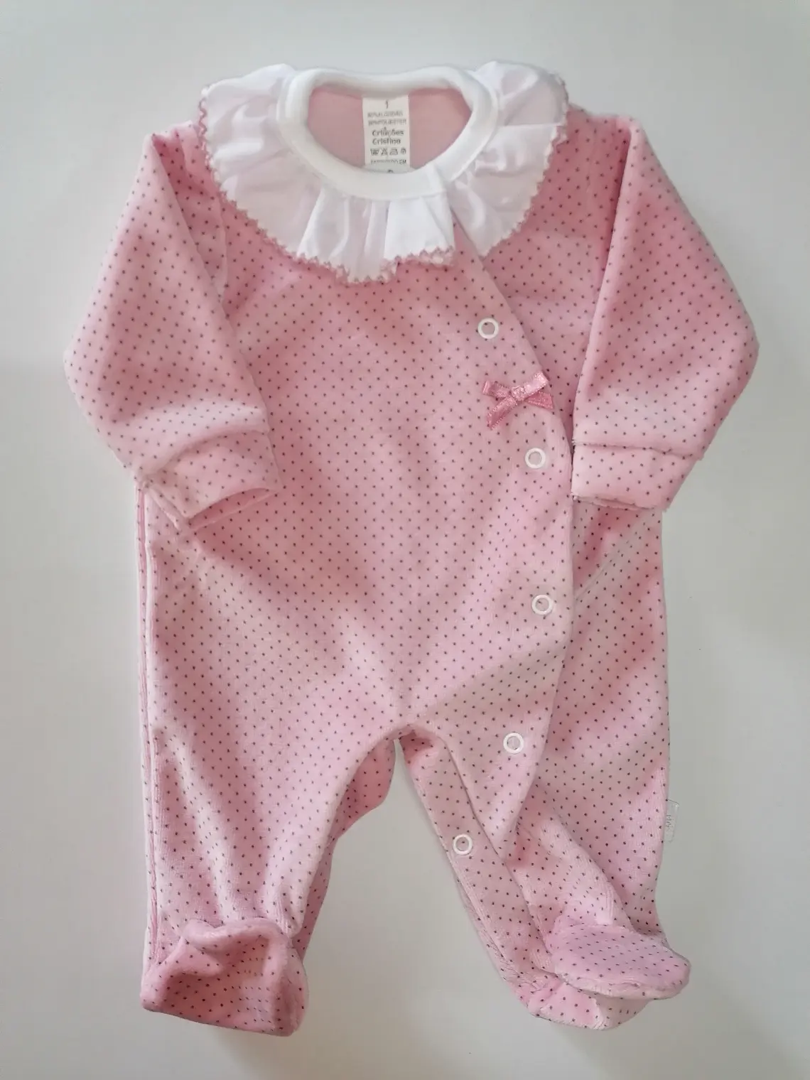 Babygrow em Veludo com Lacinho – Várias cores  2