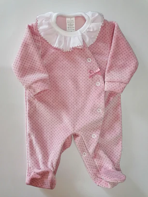 Babygrow em Veludo com Lacinho – Várias cores 