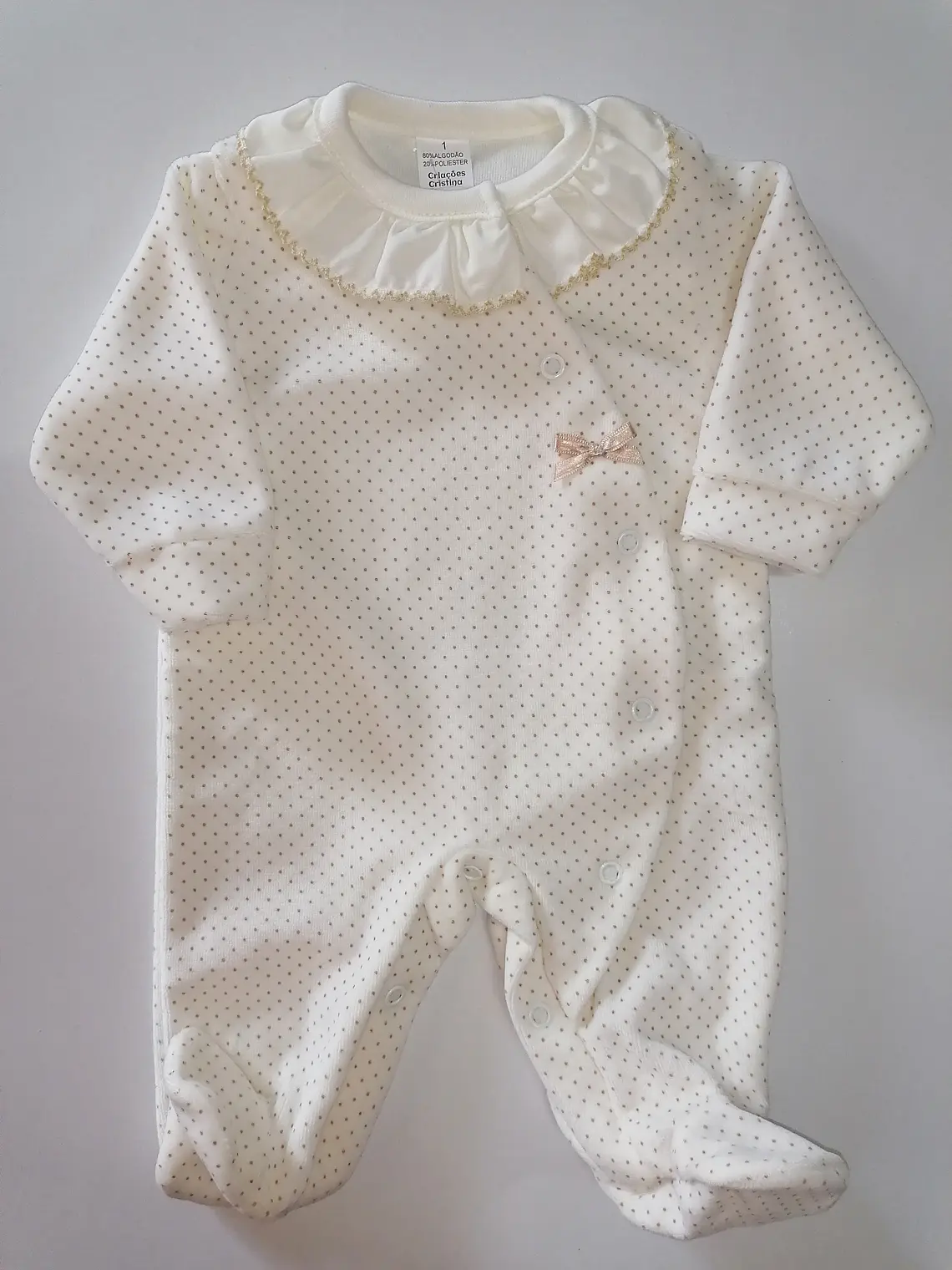 Babygrow em Veludo com Lacinho – Várias cores  6