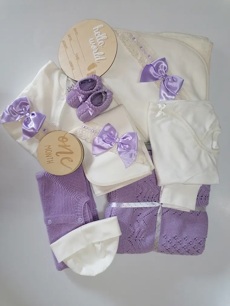 💜 Conjunto Maternidade XL | Enxoval Completo para Bebé | Algodão  1