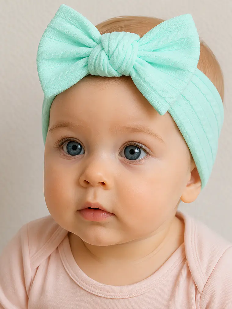 Fita de cabelo para bebé com laço 3