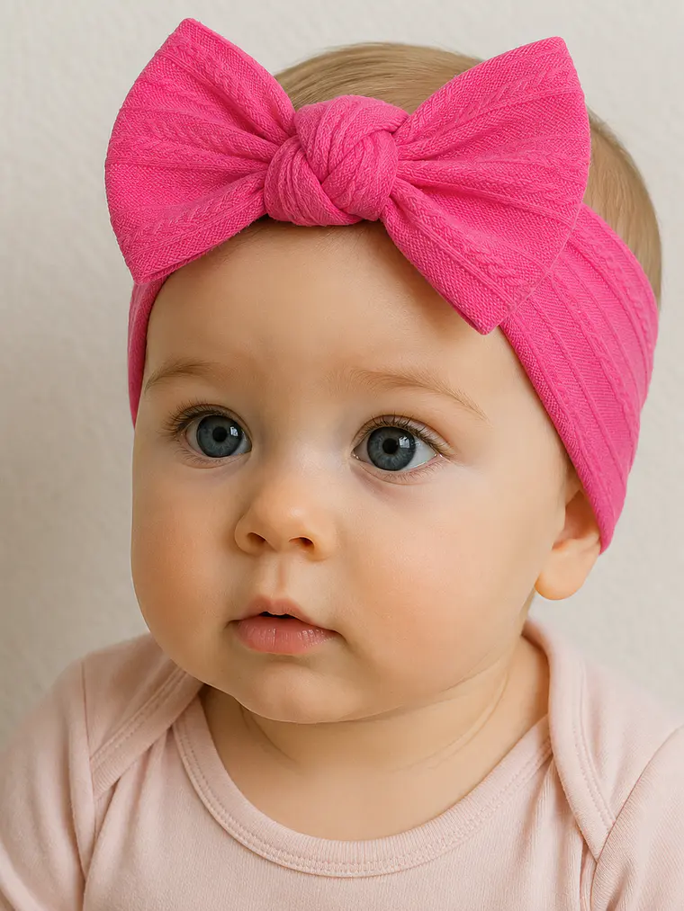 Fita de cabelo para bebé com laço 6
