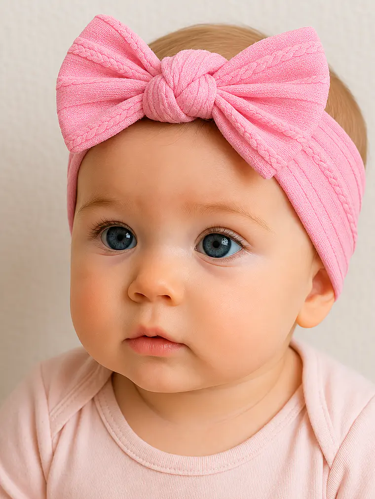 Fita de cabelo para bebé com laço 7