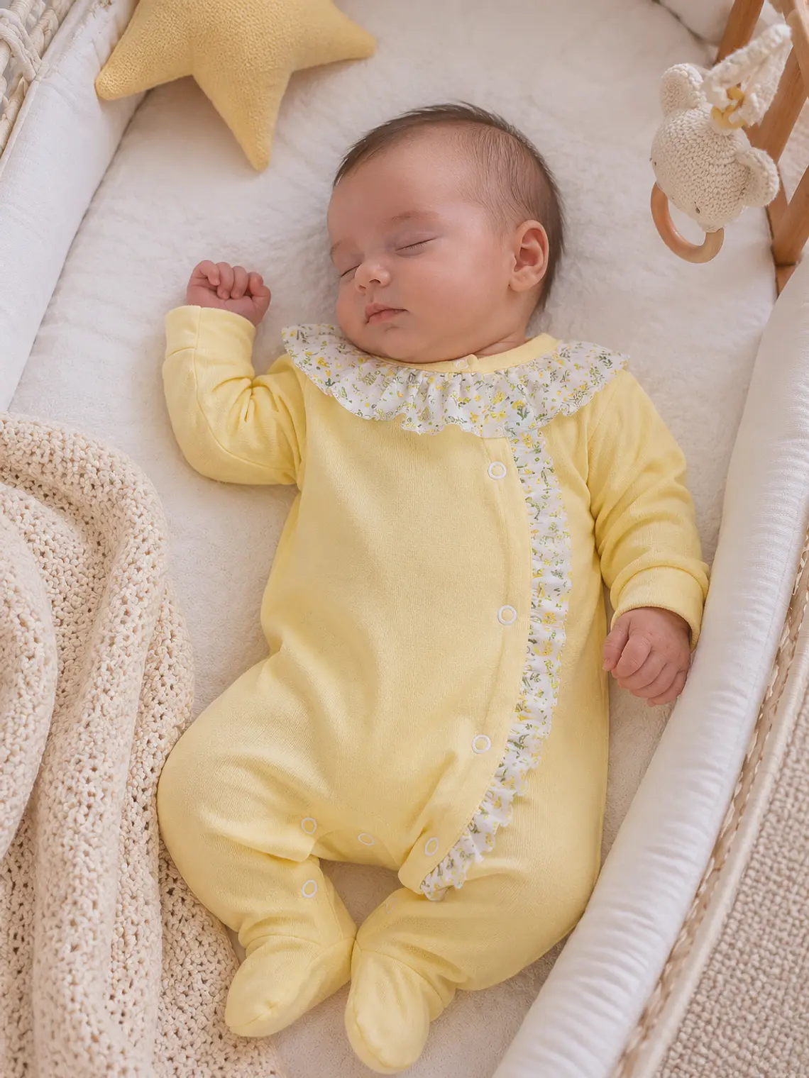 Babygrow de veludo com folho | 1M e 2M 1