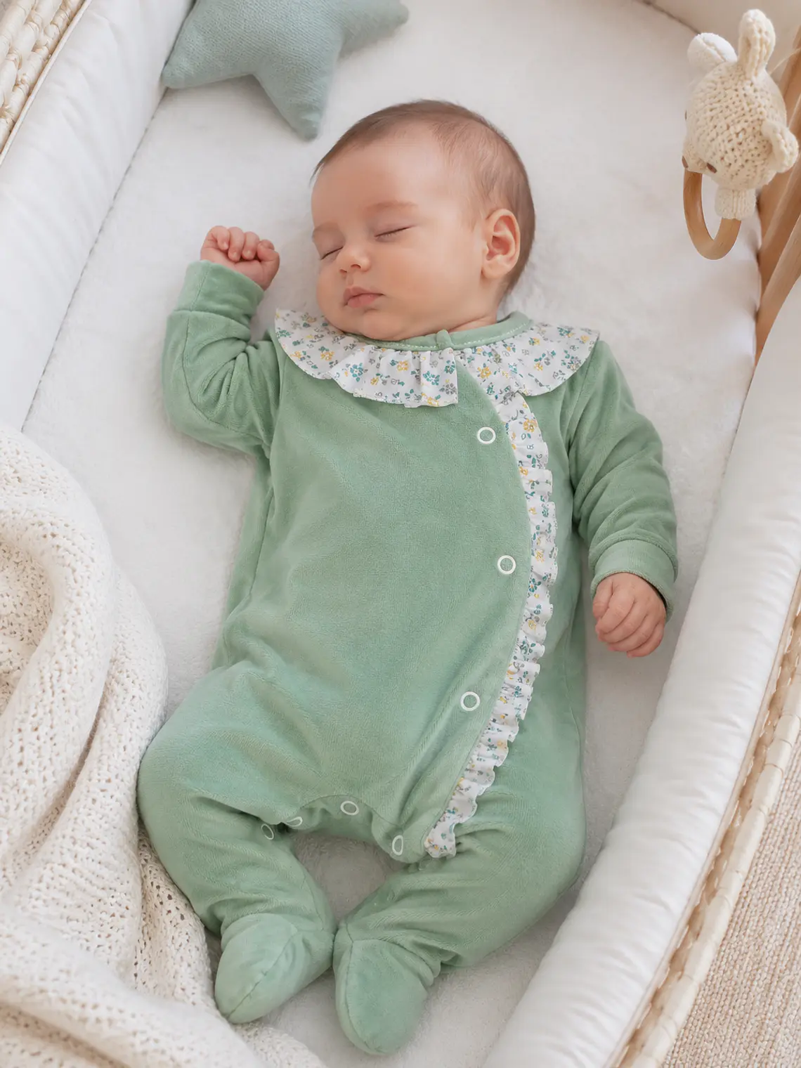 Babygrow de veludo com folho | 1M e 2M 2