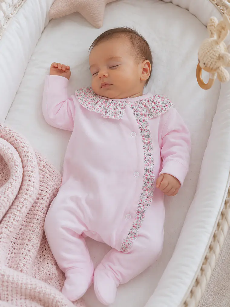 Babygrow de veludo com folho | 1M e 2M 3