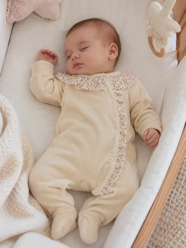 Babygrow de veludo com folho | 1M e 2M 5