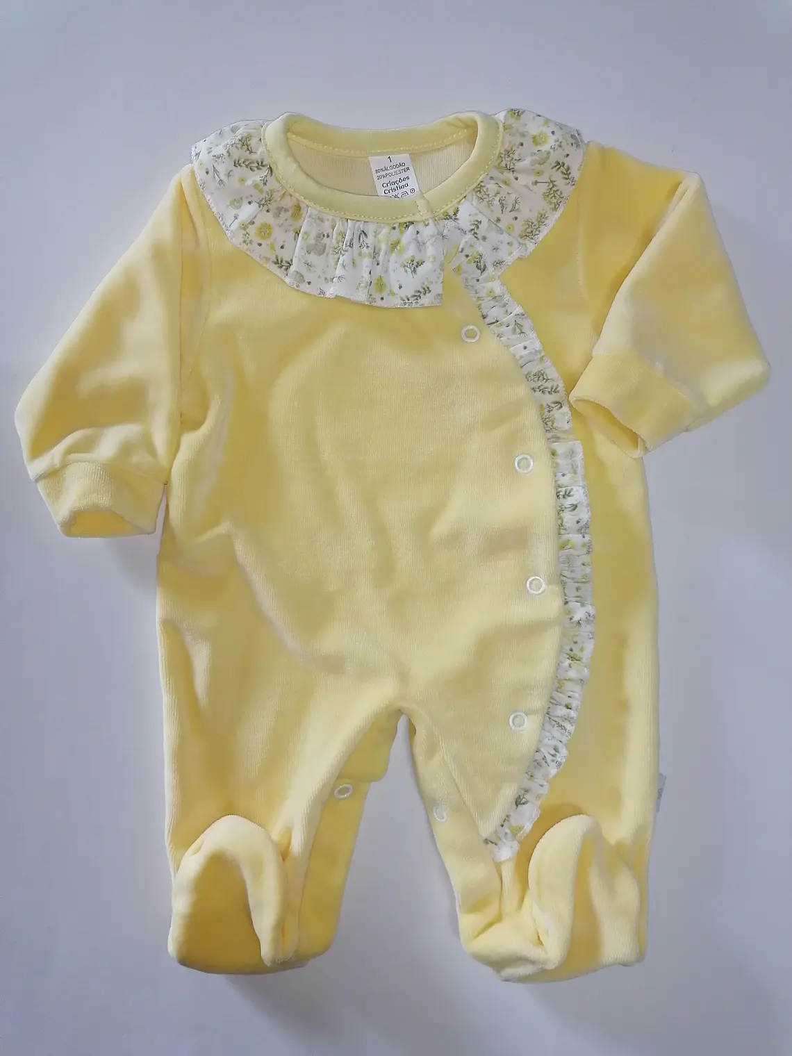 Babygrow de veludo com folho | 1M e 2M 10