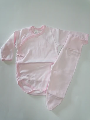 Conjunto Interior para Bebé 100% algodão com carda 