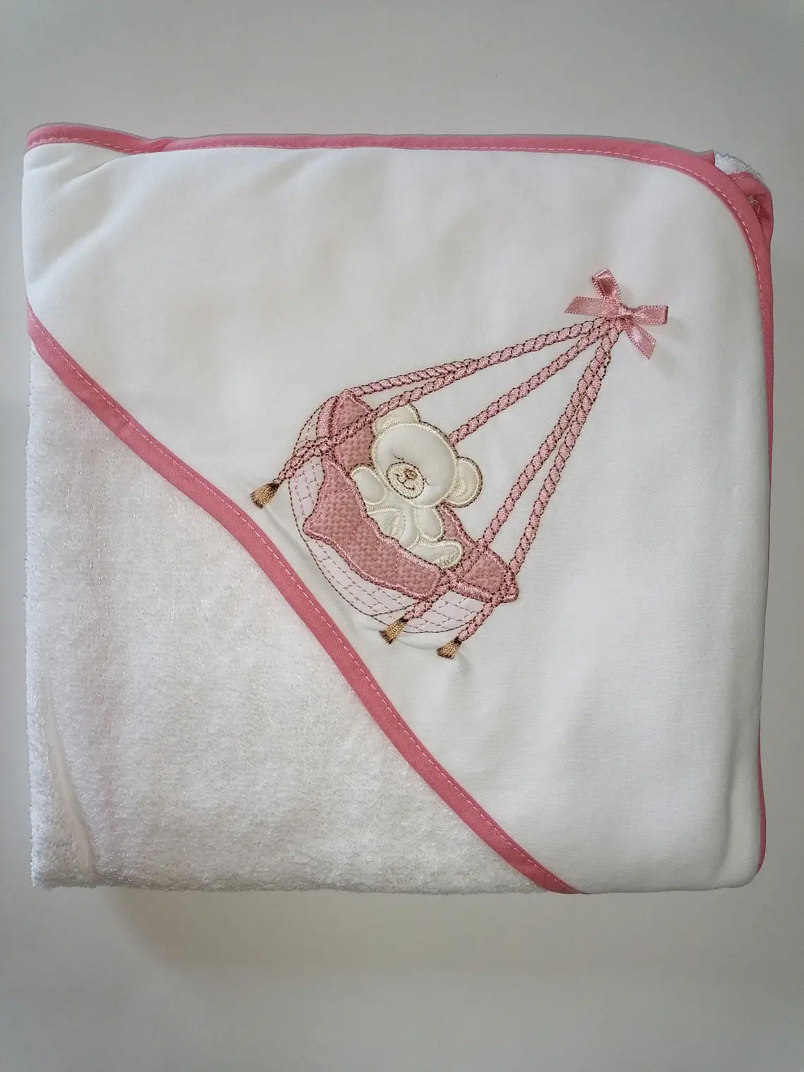 🧸💗 Toalha de Banho Ursinho Rosa 1