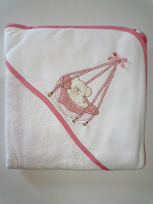 🧸💗 Toalha de Banho Ursinho Rosa
