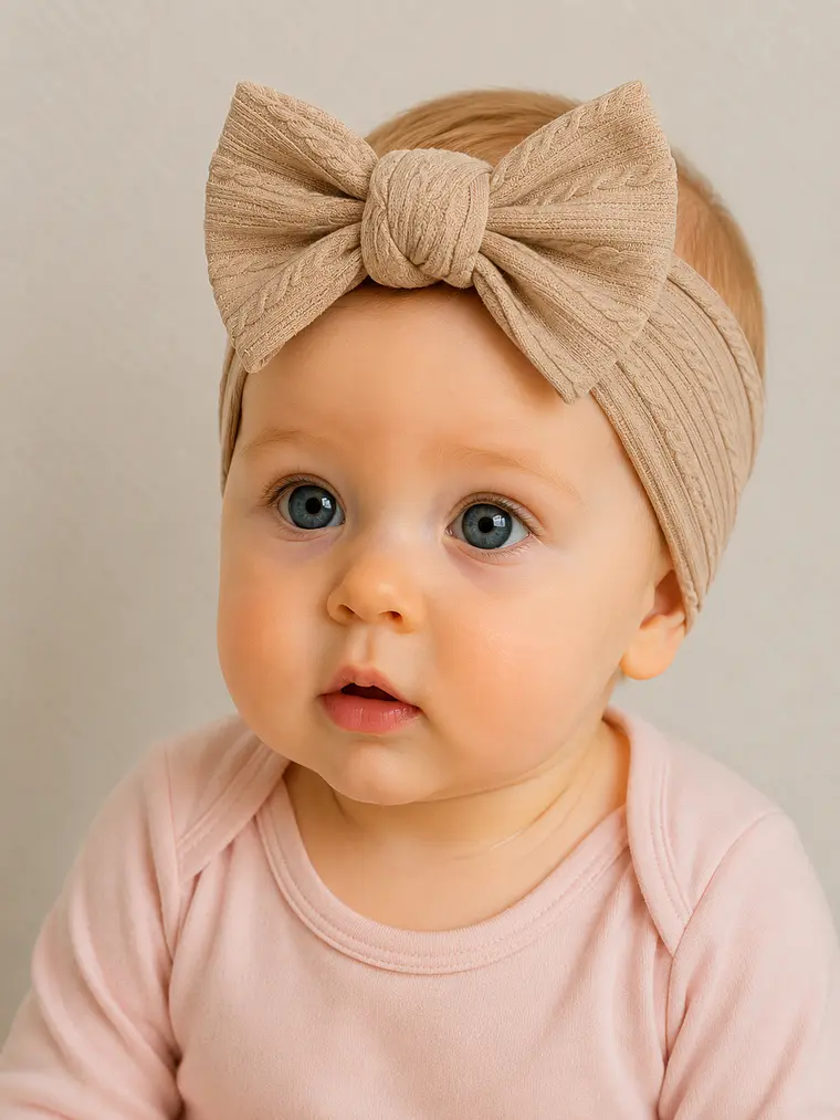 Fita de cabelo para bebé com laço 8