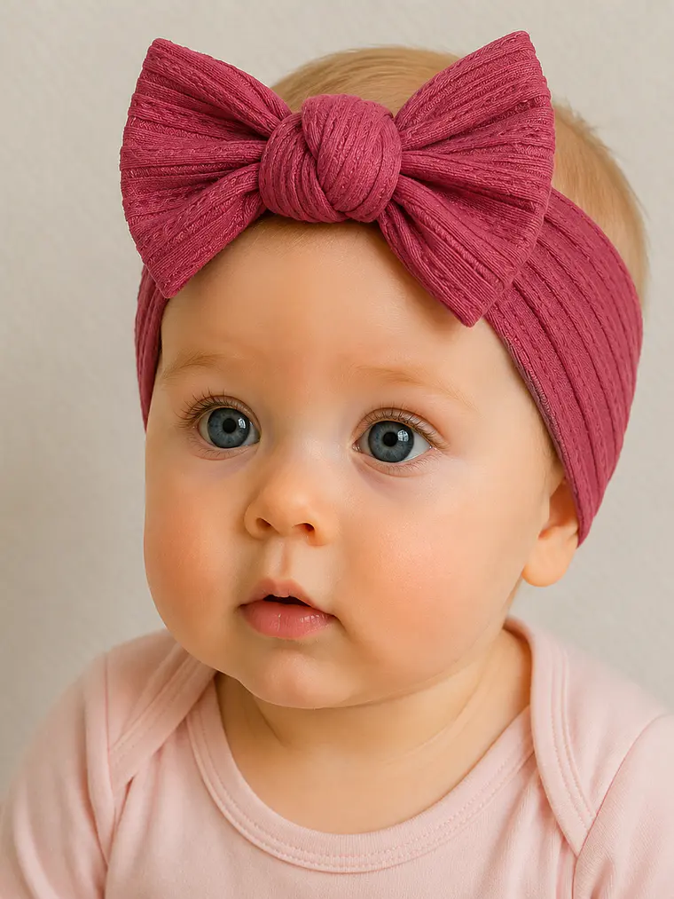 Fita de cabelo para bebé com laço 10