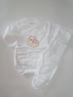 Conjunto Interior para Bebé | 100% Algodão com carda 