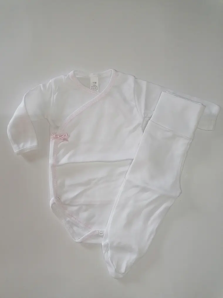 Conjunto Interior para Bebé | 100% Algodão com carda - lacinho  3