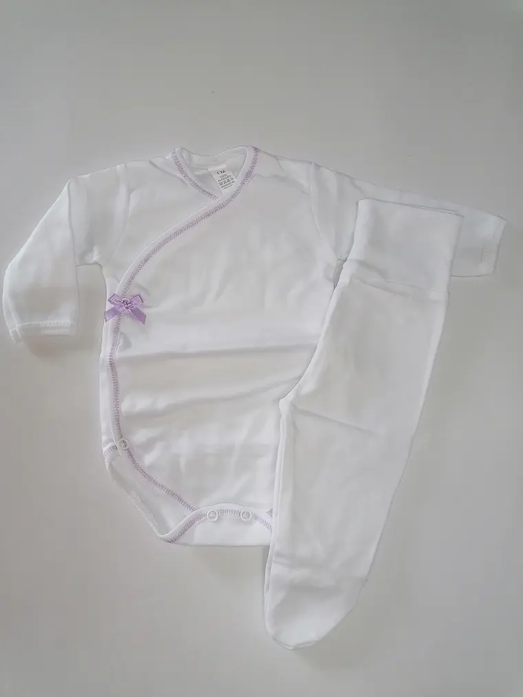 Conjunto Interior para Bebé | 100% Algodão com carda - lacinho  4