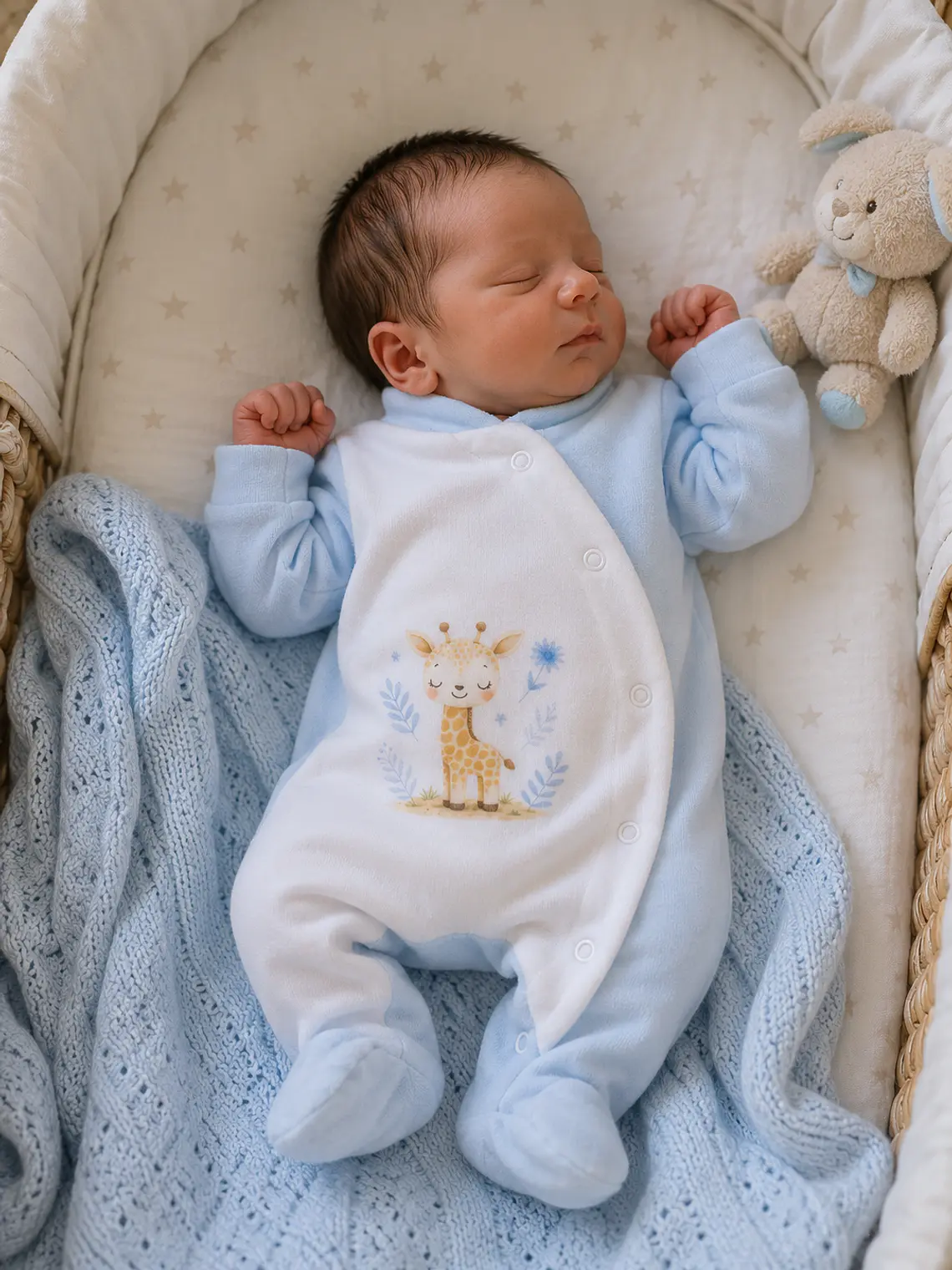 Babygrow Veludo Girafinha para Bebé 2
