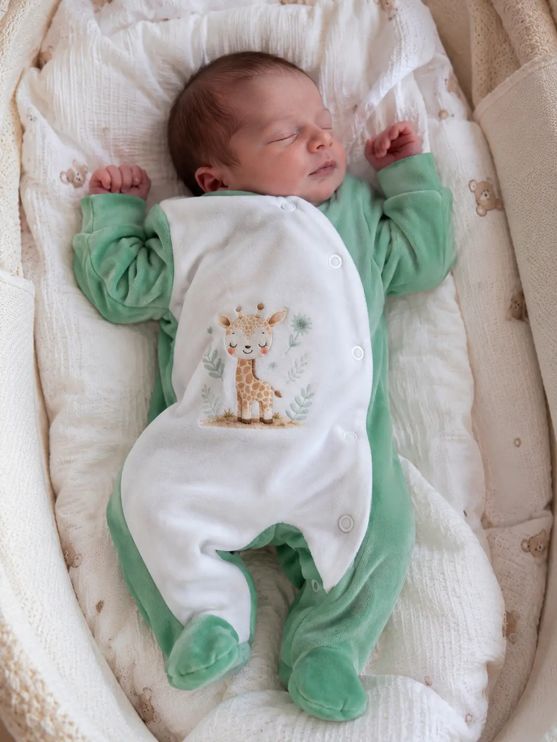 Babygrow Veludo Girafinha para Bebé 5