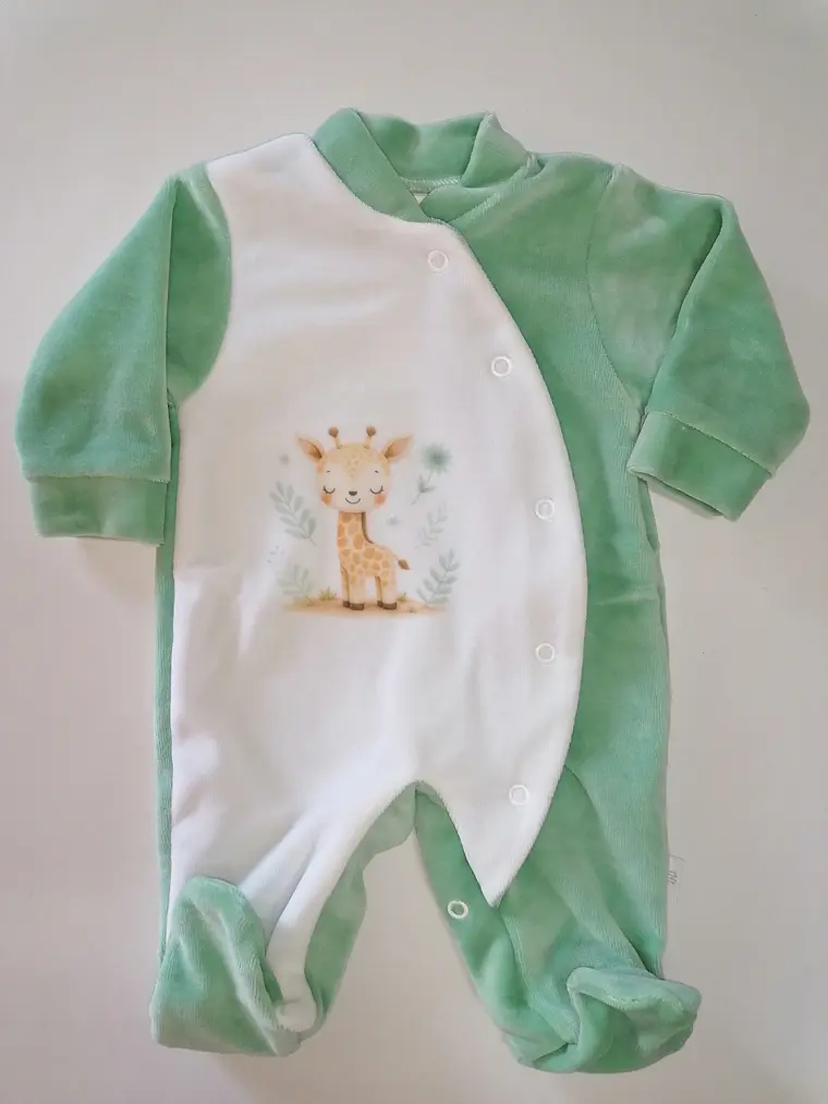 Babygrow Veludo Girafinha para Bebé 6