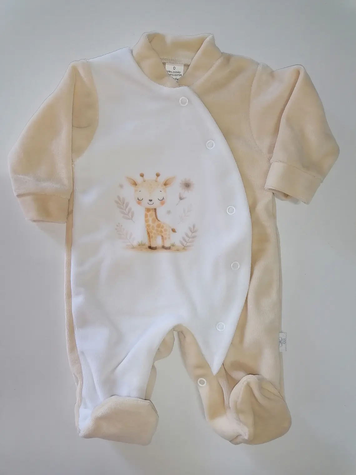 Babygrow Veludo Girafinha para Bebé 7