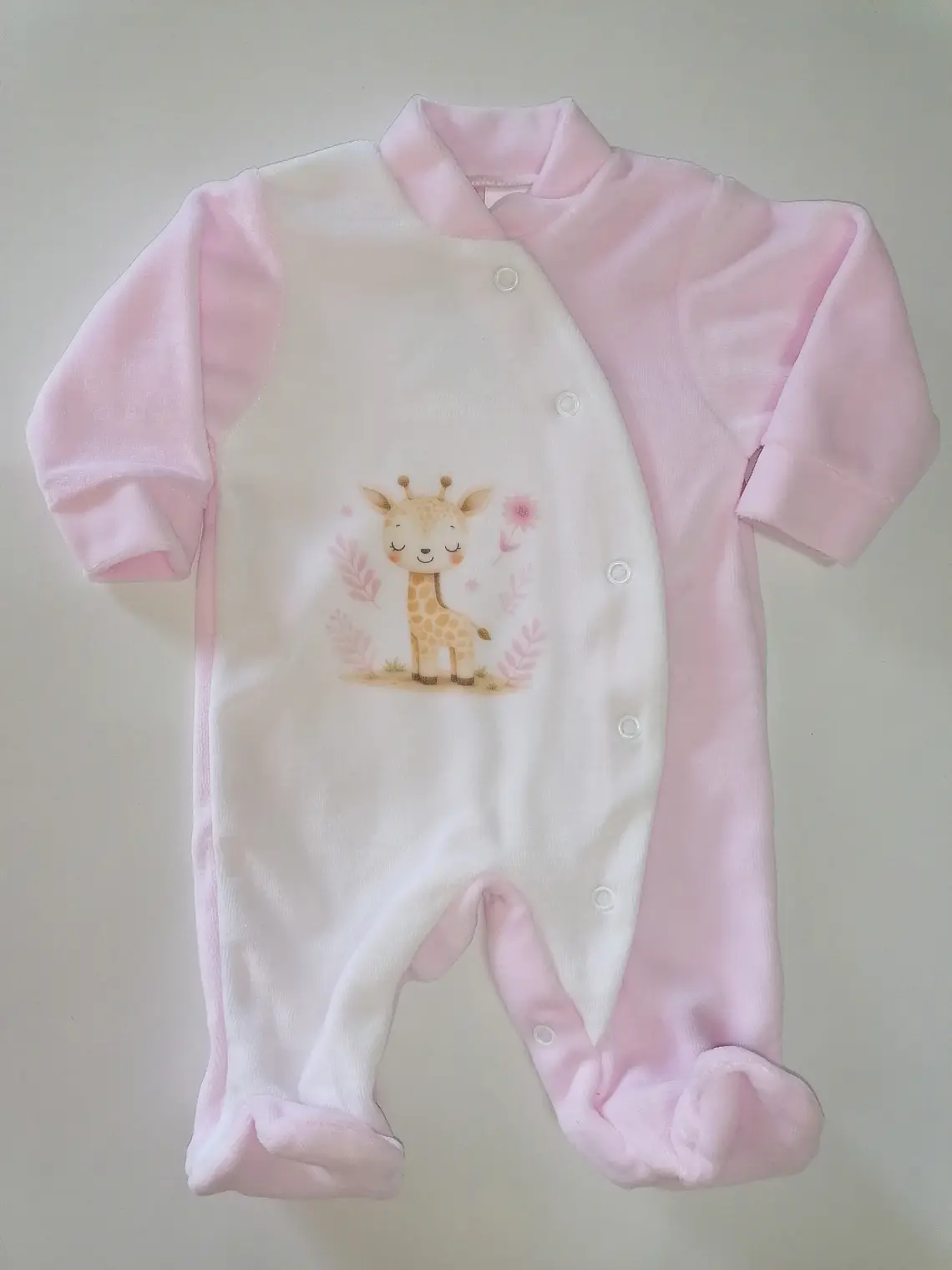 Babygrow Veludo Girafinha para Bebé 8