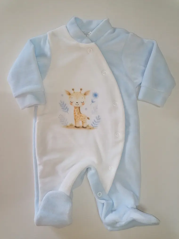 Babygrow Veludo Girafinha para Bebé 9