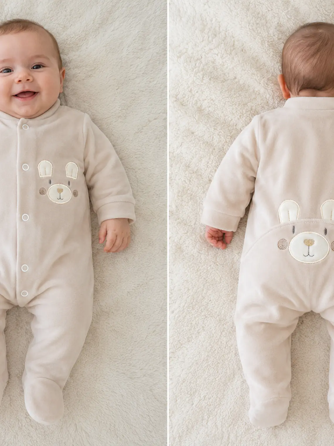Babygrow de Veludo Coelhinho para Bebé 1