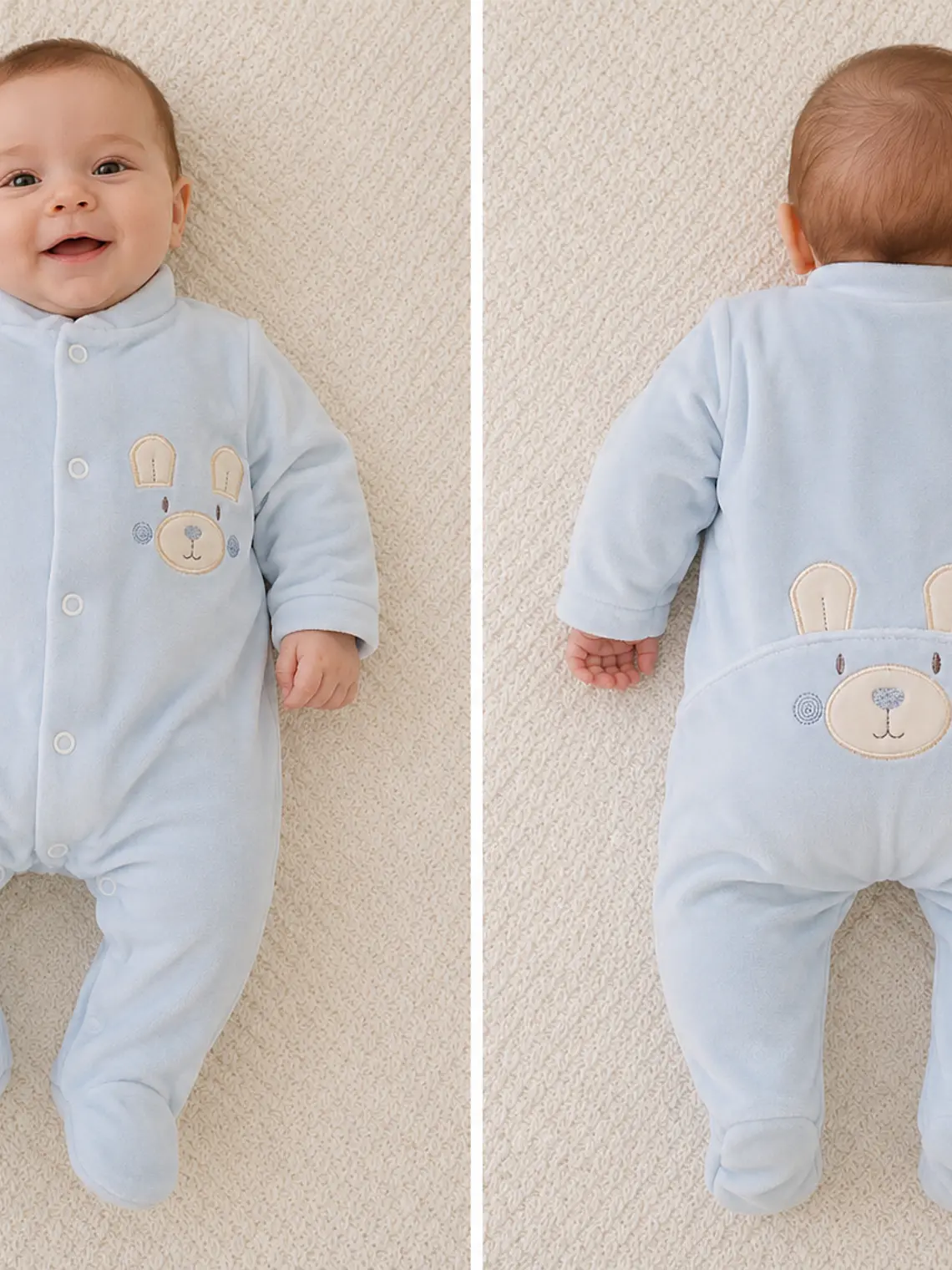 Babygrow de Veludo Coelhinho para Bebé 3
