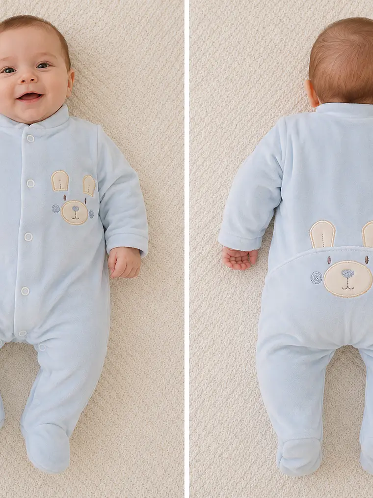 Babygrow de Veludo Coelhinho para Bebé 3