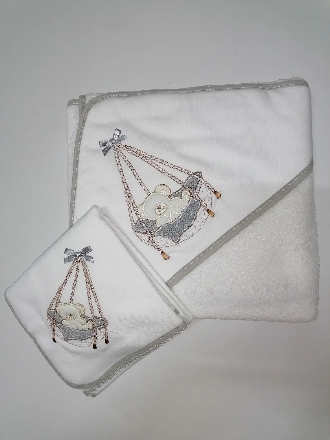 Conjunto Ursinho 🧸💗 | Toalha de banho + fralda  3