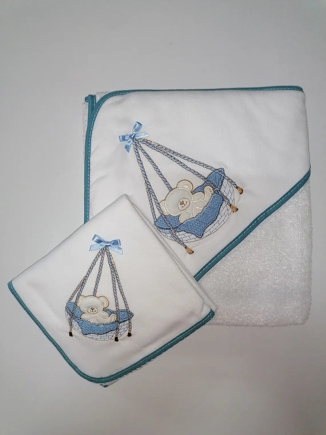 Conjunto Ursinho 🧸💗 | Toalha de banho + fralda  4