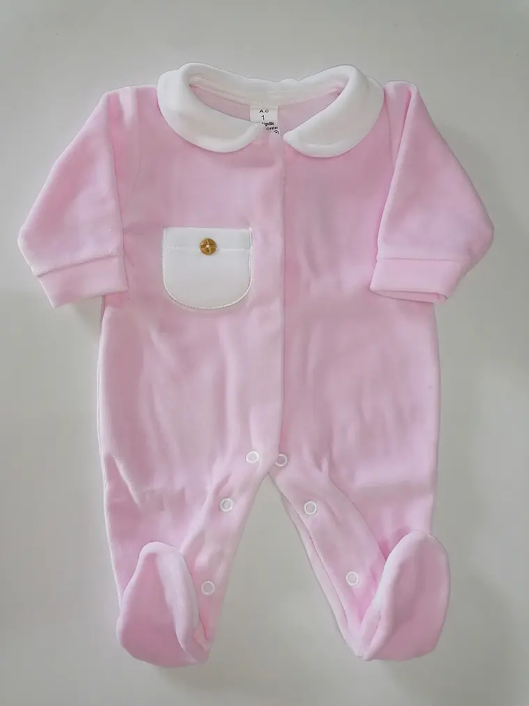 Babygrow Premium de Veludo com Gola e Bolso 3