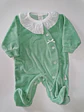Babygrow Premium de Veludo com Gola em Plumeti - Thumbnail 2