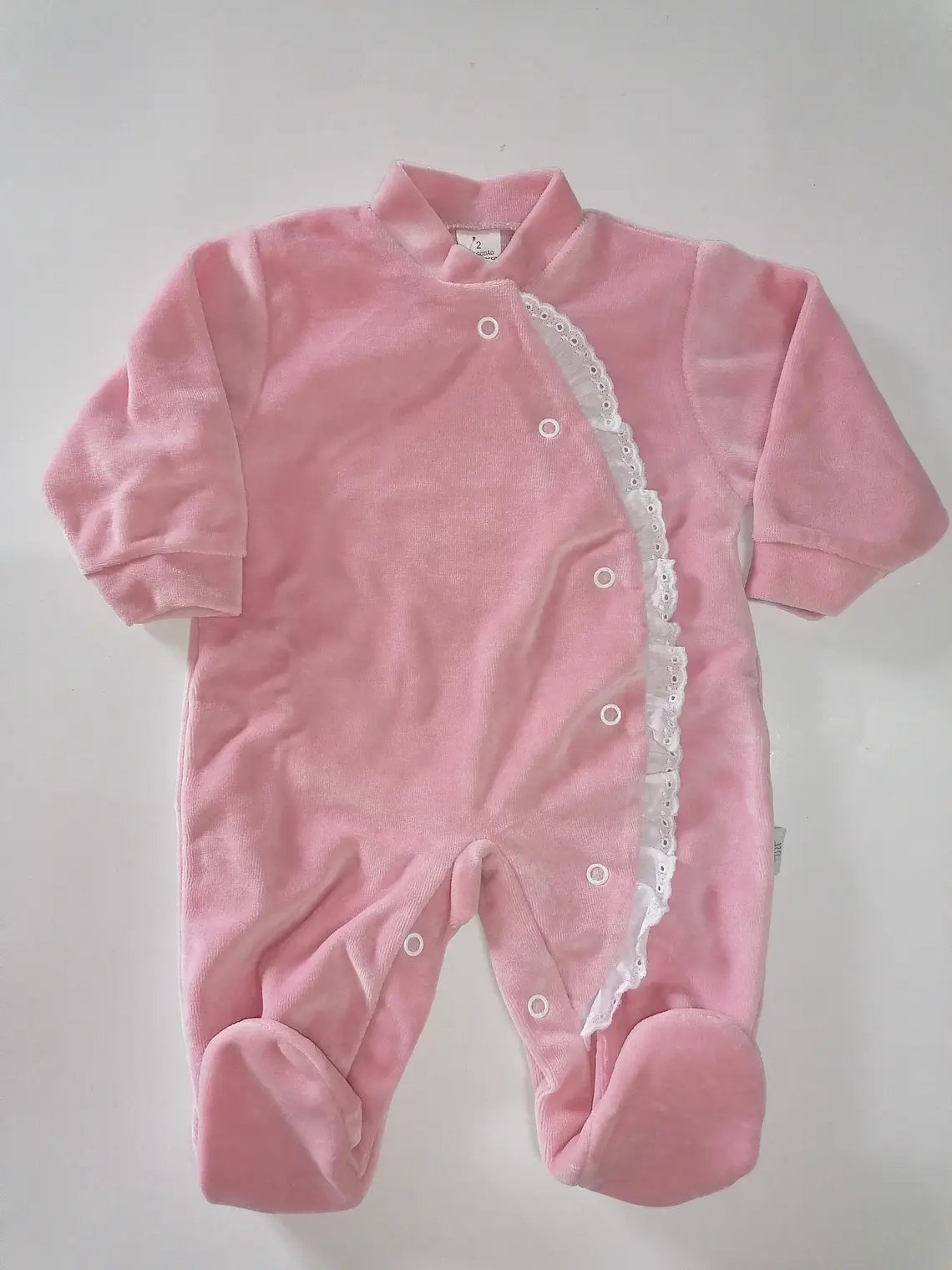 Babygrow Premium de Veludo com Renda Lateral  2