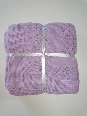 Mantinha de Malha para bebé 🤎💜 