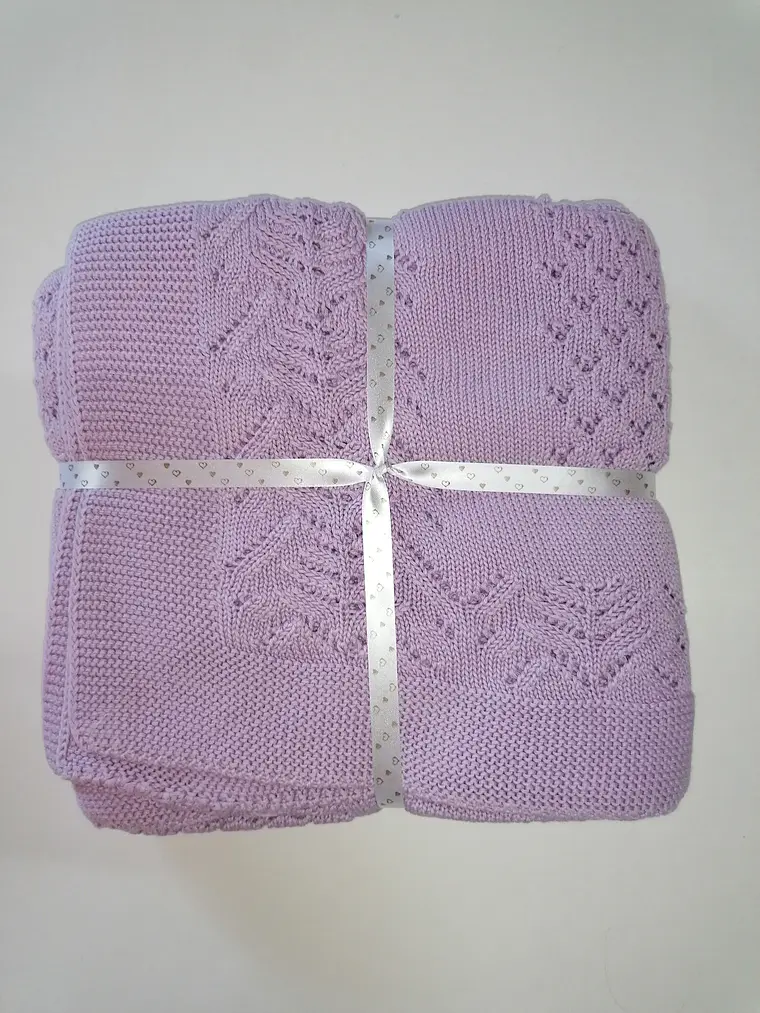 Mantinha de Malha para bebé 🤎💜  2