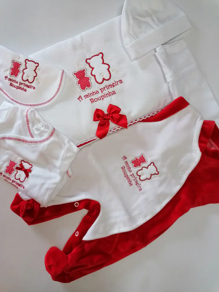 Conjunto Primeira Roupinha “Doce Companhia” 🧸🤍 2