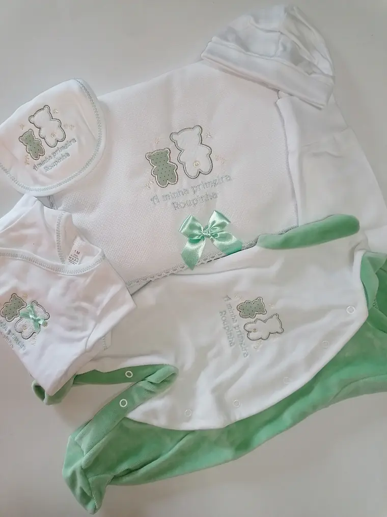 Conjunto Primeira Roupinha “Doce Companhia” 🧸🤍 3