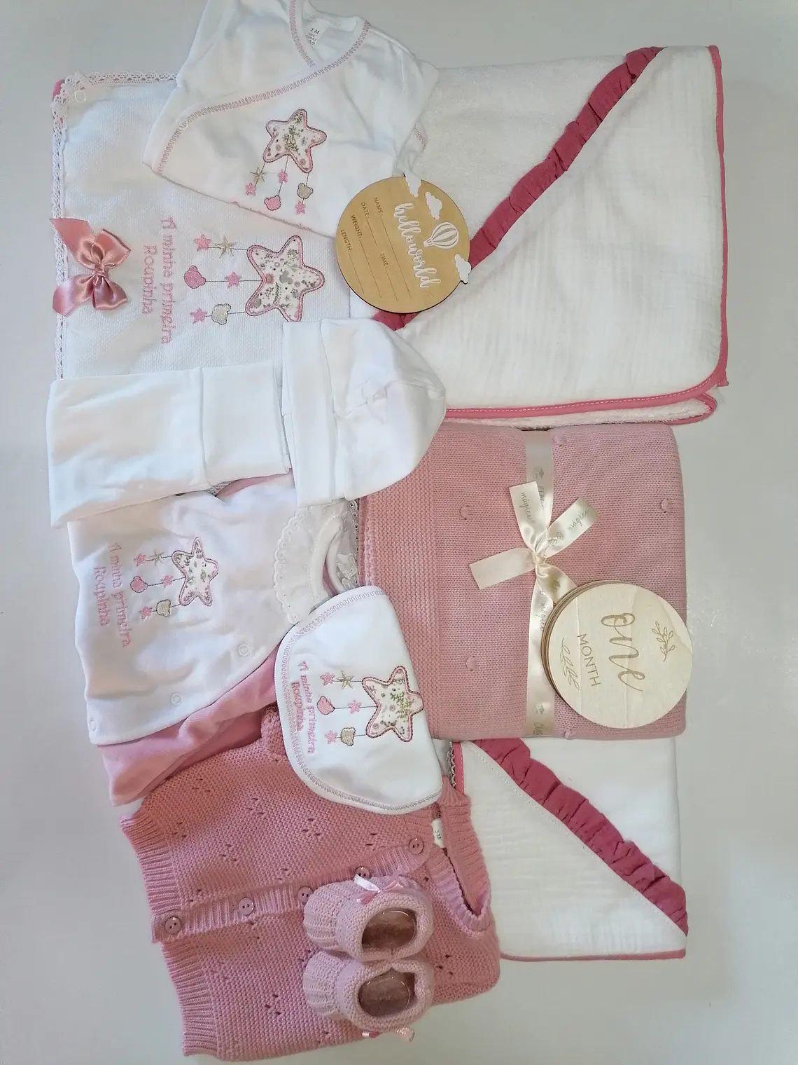 🩷 Conjunto Maternidade XL Estrelinha Floral | Rosa Velho  1
