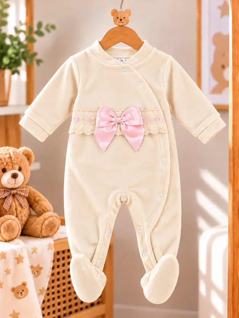 Babygrow Laço em Veludo 🎀 3