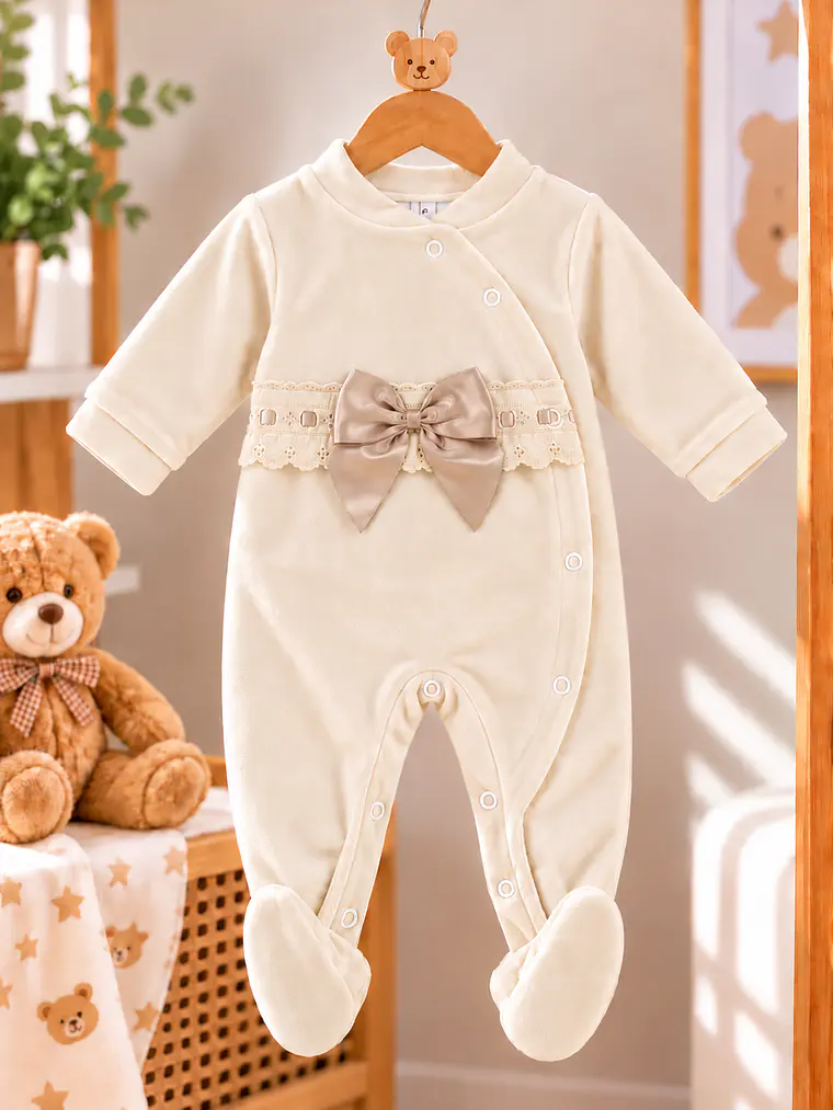 Babygrow Laço em Veludo 🎀 4