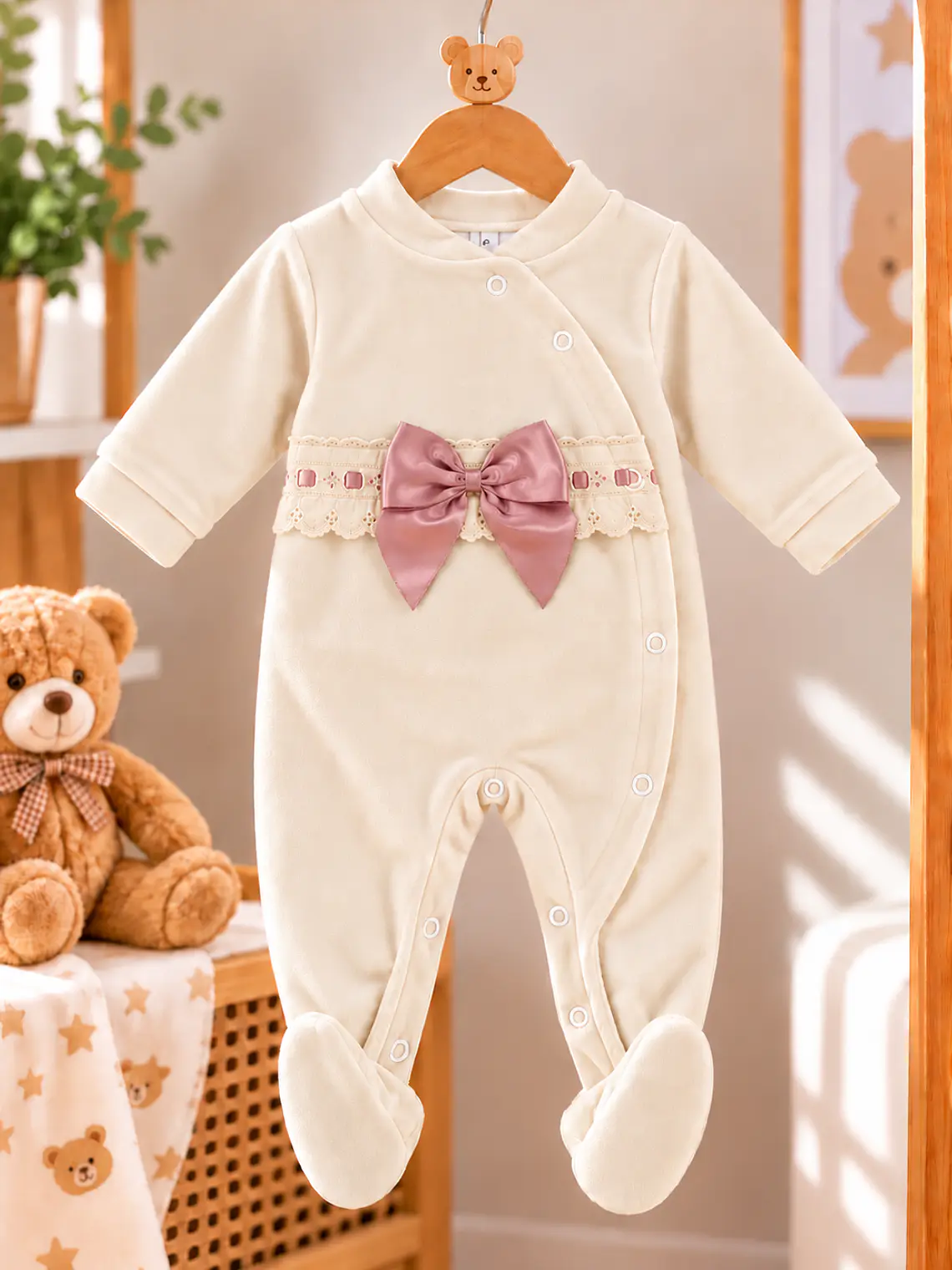 Babygrow Laço em Veludo 🎀 5