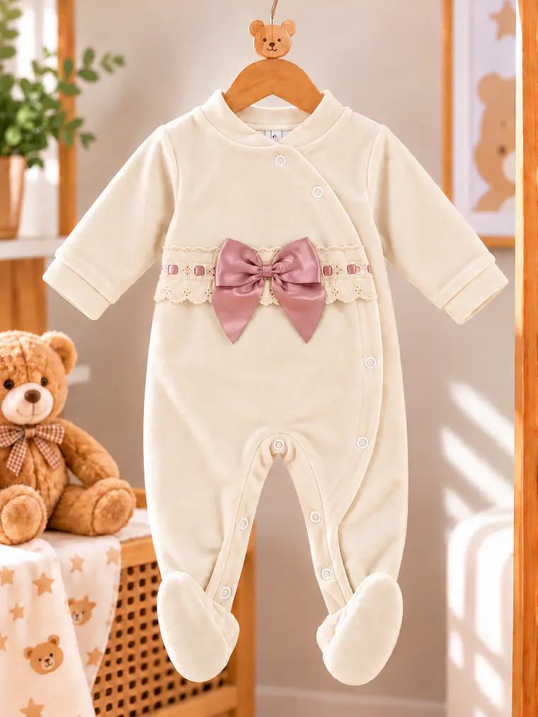 Babygrow Laço em Veludo 🎀 5