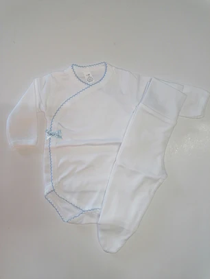 Conjunto Interior para Bebé 100% Algodão com carda 