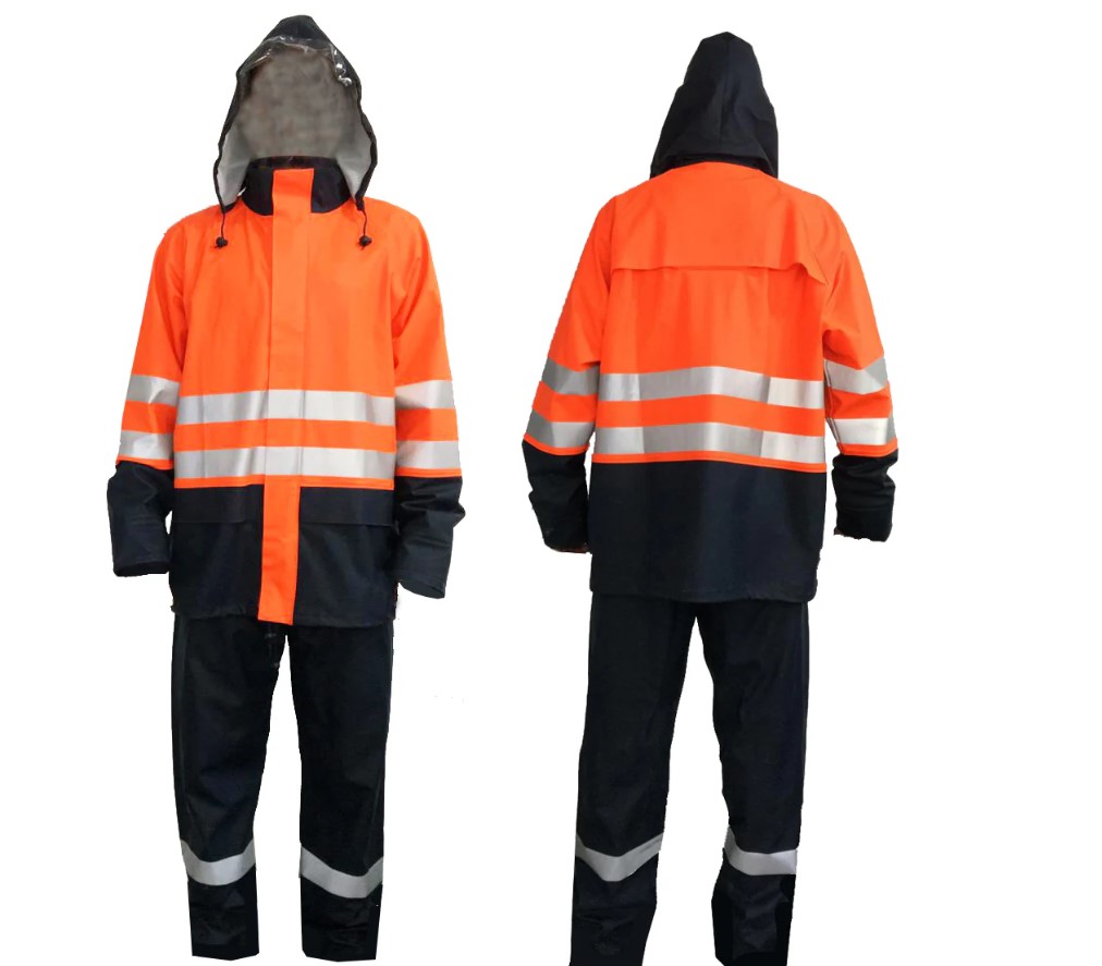 Traje para LLuvia PU Antiácido Bicolor Alta Visibilidad
