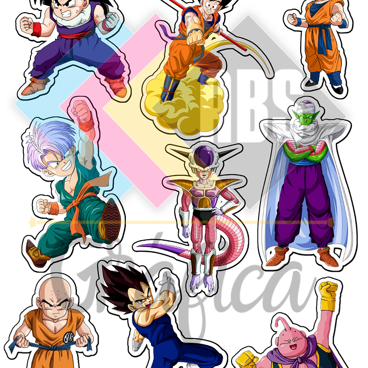 Topo de Bolo Dragon Ball Z Para Imprimir - Digital 1