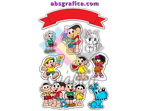 Topo de Bolo Turma da Mônica Para Imprimir - DIGITAL